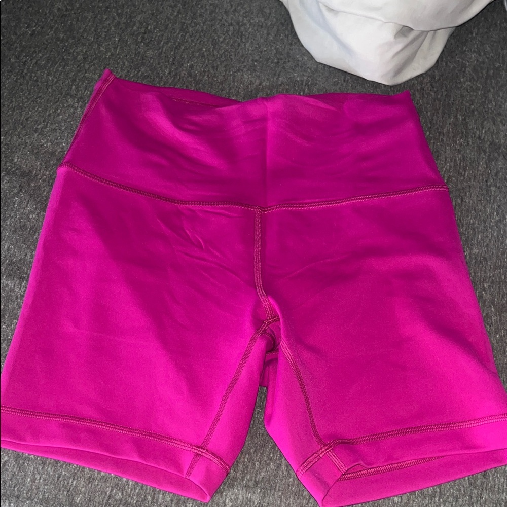 Lululemon Pink High-Waisted Biker Short 6 inch